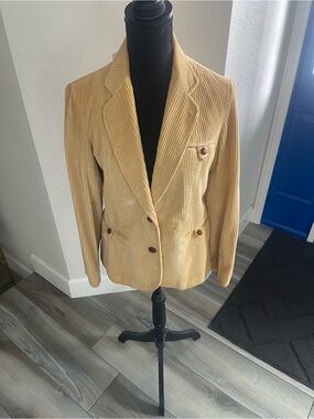 Corduroy Blazer in Mustard Yellow a very trendy blazer